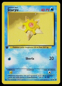 Pokemon Card - Staryu 1st Edition Italian Base Set 65/102 Common - Picture 1 of 2