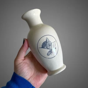 Vaso gatto ceramica stile Chessie vintage Pete Marquette 1986 - Foto 1 di 10