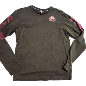 Herren Langarmshirt Kappa Logo oliv Armeegrün pink Gr. Large Logo Fußball - Bild 1 von 7