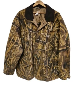 Filson Field Jacket 435WL Hunting Advantage Wetlands Camo Oil Wax Tin Cloth 2XL - Picture 1 of 10