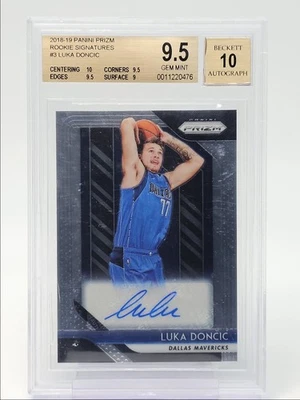 Luka Doncic 2018-19 Panini Prizm Rookie Signatures automático 10 RC BGS 9,5 Q2167 Foto 1 de 2