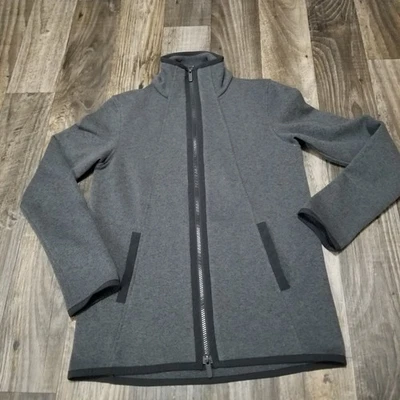 Jaqueta Lululemon Its Fleecing Cold Heathered Cinza/Preta Feminina Tamanho 2 Zíper Completo - Imagem 1 de 4