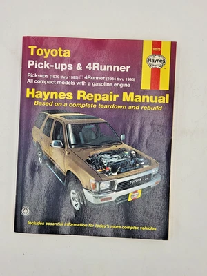 Toyota Pickups 1979-1995 and 4Runners 1984-1995 Haynes repair manual - Image 1 of 3