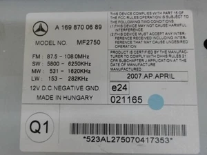 Autorradio original MERCEDES CLASSE B 245 PHASE 1 A1698700689 - Imagen 1 de 12