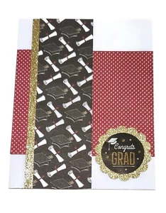 GRADUATION Greeting Card - Congrats Grad GOLD - Handmade A7 with Envelope SALE - Picture 1 of 2