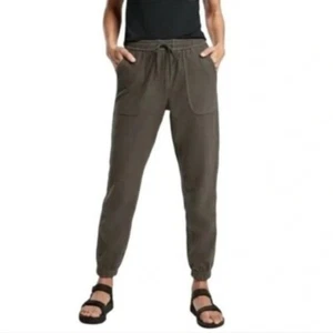 Athleta Farallon Jogger Green Organic Cotton Gorpcore Size 2 - Picture 1 of 12