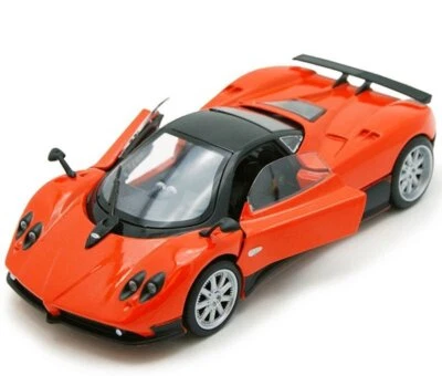 PAGANI Zonda F - silver wheels - orange / black - MotorMax 1:24 - Immagine 1 di 4