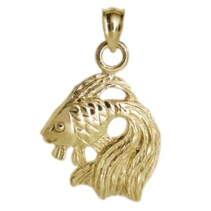 New 14k Yellow Gold Goldfish Pendant - Picture 1 of 3