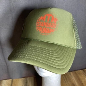 MTN STANDARD Colorado Snapback Trucker Hat Green Olive Mesh Rope Cap - Picture 1 of 16