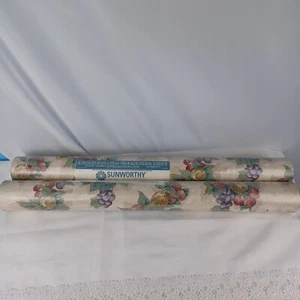Sunworthy MCM Fruit Wallpaper 2 Double Rolls Unopened New Prepasted Vinyl  - Picture 1 of 10