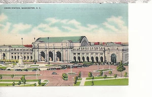 Union Station   Washington D.C.   Linen Postcard 327 - Picture 1 of 2