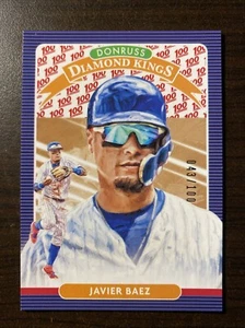 2020 Panini Donruss Diamond Kings One Hundred /100 Javier Baez 26 Baseball Card - Picture 1 of 2