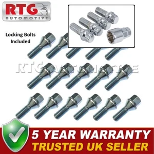 16x Bolts + 4x Locking Wheel Bolts For BMW X4 2014 On (Alloy Wheels) Silver - Picture 1 of 1