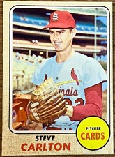 1968 Topps St. Louis Cardinals, Steve Carlton Pitcher # 408