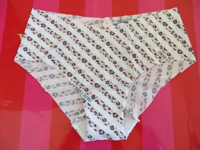 NUEVO CON ETIQUETAS - Victoria Secret - No Show Seamless Hiphugger - Rosa Blanco Estampado Animal - M Foto 1 de 3
