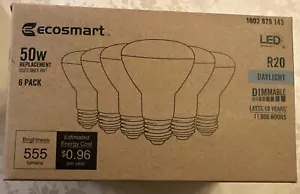 EcoSmart 50-Watt Equivalent BR20 Dimmable LED Light Bulb Daylight (6-Pack) - Picture 1 of 3