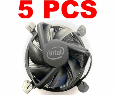 (LOT of 5 PCS) NEW Intel ALL BLACK LGA1200 / 115X CPU Cooler Heatsink K69237-001 - Image 1 of 3