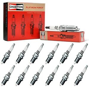 12 Champion Platinum Spark Plugs Set for ASTON MARTIN DBS 2011-2012 V12-6.0L