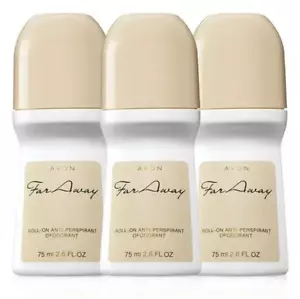 x3 * AVON * Lejos * Desodorante Roll-On * Para mujer * Lote de 3 - Imagen 1 de 3