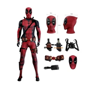 Deadpool 3 Cosplay Outfits Jumpsuit Wade Wilson Costume Accessories Halloween - Picture 1 of 27