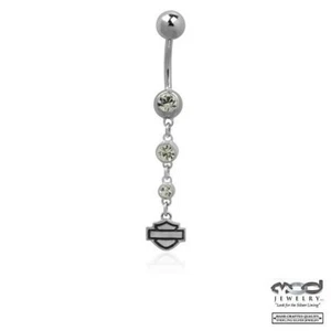 Ladies Harley-Davidson Dangle Naval Ring Body Jewelry 75 / HDZ0056 - Picture 1 of 1