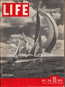D3 LIFE Magazine July 1st 1946 Sailing Season Yachting Boats Nautical USA Ads - Picture 1 of 8