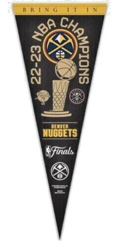 DENVER NUGGETS 2023 NBA FINALS CHAMPIONS PREMIUM PENNANT 12"X30" BANNER WINCRAFT Cover