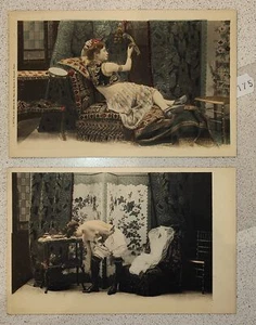 LOTE DE 2 POSTALES DE RIESGO ERÓTICO DE COLECCIÓN-C15-175 - Imagen 1 de 1