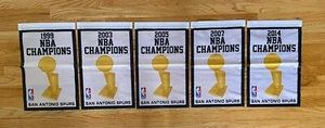 Complete San Antonio Spurs NBA Champions 5 Banners/Flags 18.5" x 11.5" - Picture 1 of 8