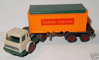 Rara Wiking Ho 1/87 IH Harvester Container Sz Trans Europa - Immagine 1 di 4