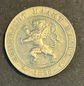 Belgique - Léopold II -  Très Jolie  5 Centimes 1898 VL  date plus rare (2) - Imagen 1 de 2