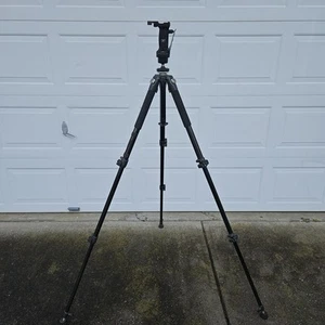 Trípode Amvona Dynatran AT-858B-BL Pro Series con cabezal de joystick Manfrotto 222 - Imagen 1 de 9
