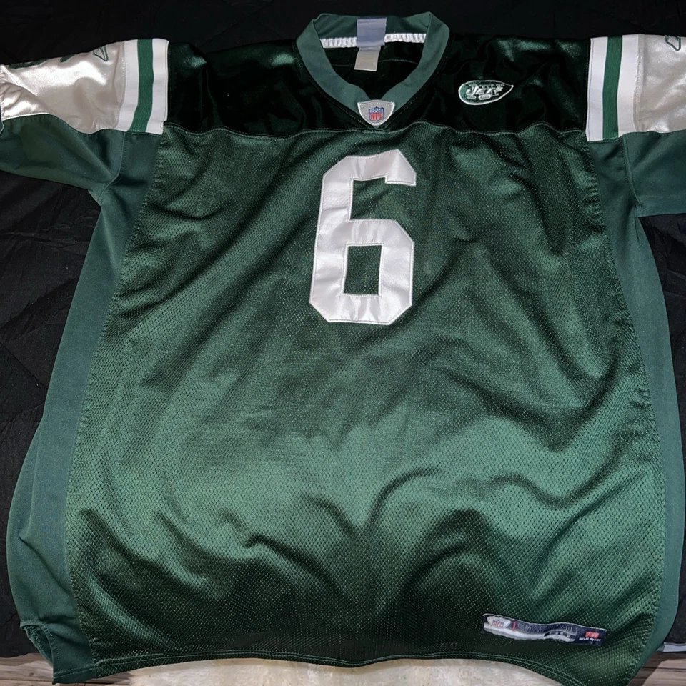 Camiseta de fútbol americano New York Jets para hombre 56 verde NFL Reebok Mark Sanchez Foto 1 de 4
