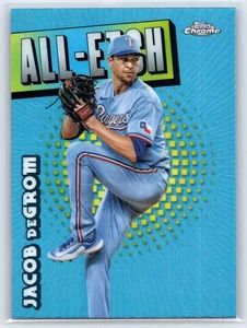 Jacob DeGrom 2025 Topps cromo refractor todo grabado #CAE-5 Rangers - Imagen 1 de 2