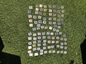 Original Set Of 100 Royal Mail Post Box Stainless Steel Tab Post Office GPO #201 - Picture 1 of 3