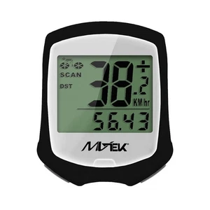 Ciclocomputer MVTEK LAMPO 9 funzioni nero/bianco con filo - Foto 1 di 2