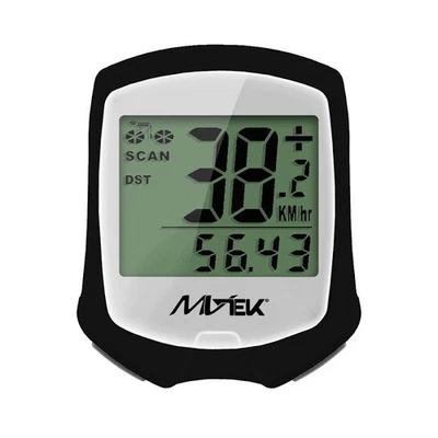 Ciclocomputer MVTEK LAMPO 9 funzioni nero/bianco con filo - Immagine 1 di 2