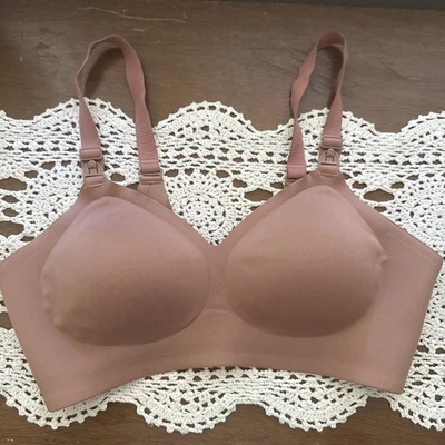 Momcozy Nursing Bra Large Beige Maternity Breastfeeding Pumping Comfort - Image 1 of 4