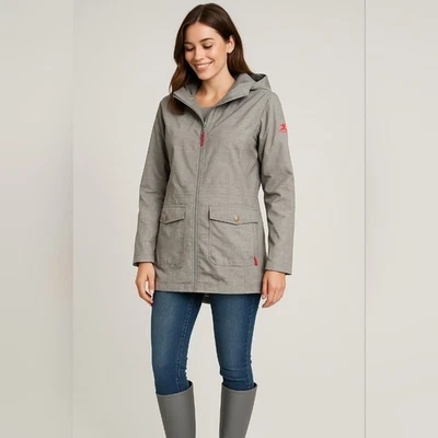 Chaqueta Abrigo de Lluvia ZeroXposur Mujer Gris y Rosa Con Capucha Talla Pequeña Foto 1 de 4