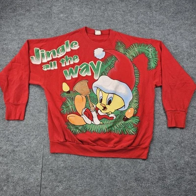 Sudadera De Colección Looney Tunes Piolín Mujer 18/20W Roja Navidad AOP 90s Foto 1 de 4
