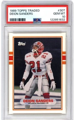 Topps Traded 1989 - Deion Sanders #30T (RC) gema como nueva 10 Foto 1 de 2