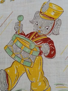 Vgt Cotton Children's Hankie Handkerchief Dog Drummer - Picture 1 of 4