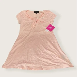 NWT Amy Byer Peach Dress/Necklace set GIRLS Sz Medium 10/12 - Picture 1 of 8