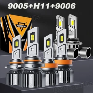 AUXBEAM CANbus LED Headlight Fog Bulbs Combo 6500K For Lexus IS250 IS350 2006-10 - Picture 1 of 12