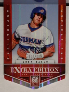Panini Elite 2012 edición extra Joey Gallo 131 Aspirations troquelado 153/200 - Imagen 1 de 2