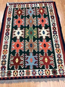 5' x 7' New Turkish Kilim (Kelim) Oriental Rug - Hand Made - 100% Wool - Picture 1 of 10