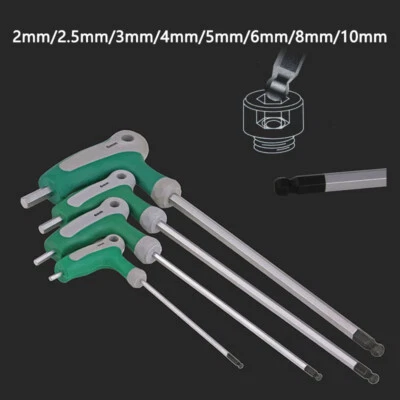 Ball Ended T-handle Hex Key Allen Key Wrench Hexagon Keys 2/2.5/3/4/5/6/8/10mm - Image 1 of 4