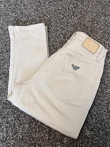 Armani Jeans Beige Chinos Jeans 26x31 Slim Tapered - Picture 1 of 10