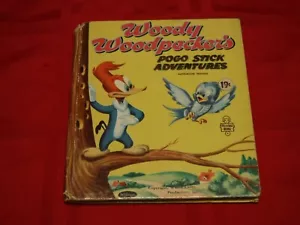 Woody Woodpecker's Pogo Stick Adventures 1954 Whitman Lantz Hardcover Book Tell - Imagen 1 de 8