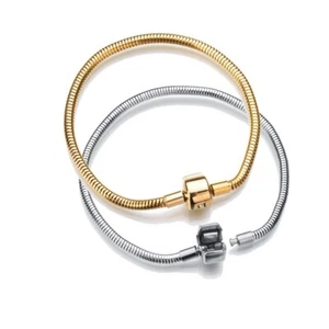 Stainless Steel Basic Snake Rope Bracelet For Charm  DIY - 17/18/19/20/21 CM - Picture 1 of 4